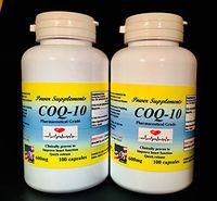 CoQ-10 Q-10 coq10 CO Q10 co-Enzyme 600mg - Various Sizes. Made in USA (2 Bottles - 200 [2x100] Capsules)