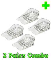 HealthyNees 2 Pairs Combo Instant Height Increase Stand Taller Foot Gel Heel Insoles 5 Layers Adjustment