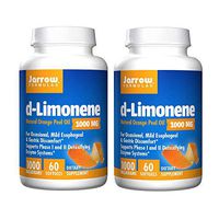 Jarrow Formulas d-Limonene Natural Orange Peel Oil for Occasional Esophageal and Gastric Discomfot Supports Phase I and II Detoxifying Enzyme Systems 1000 Milligrams - 60 Softgels (Pack of 2)
