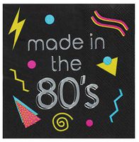 Juvale 80s Birthday Party Napkins (50 Pack)