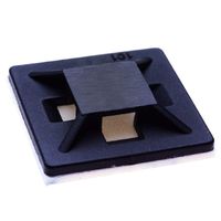 BEADNOVA Cable Tie Mount Strong Adhesive Wire Tie Mounting Base UV Resistant Zip Tie Anchors (Black, 100PCS)