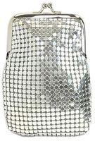Eclipse Silver Luxury Mesh Sequin Cigarette Case Pouch, Coin Purse, Kings, 3232