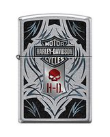 Zippo Harley-Davidson Blue Marks Street Chrome Pocket Lighter