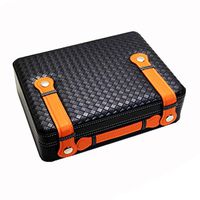 LUBINSKI Cigar Humidor Humidifier Box Cedar Interior Large Capacity Handbag Cigar Moisturizing Case Cabinet