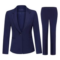 Women's 2 Piece Office Lady Business Suit Set Slim Fit Blazer Pant