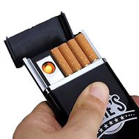 HOT Sale Black Dual Arc USB Electric Rechargeable Flameless Lighter Cigar Cigarette BoxBlack Dual Arc USB Electric Rechargeable Flameless Lighter Cigar Cigarette Box