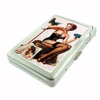 Vintage Retro Sexy Bridesmaid Party Cigarette Case with Built In Lighter Pin Up Girl-069