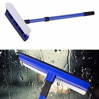 Glass Cleaner - 1 Piece Double Sided Wipe Glass Cleaner Thick Wipe Window Cleaner Handle Adjustable Windshield Window Glass Wash Cleaner Brush
