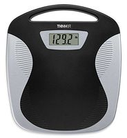 Conair Thinner TH280 Digital Precision LED Portable Bathroom Scale, Black/Silver