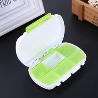 Portable Pill Box - 1 piece 6 Compartments Portable Travel Pill Box Plastic Medicine Drugs Pills Storage Holder Container Organizer Case Box