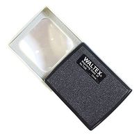 WALTEX: 1-1/4 x 1-1/4 Square Shaped, 3X Lens, In A Sliding, Pocket Sized, "Pop-Up" Magnifier
