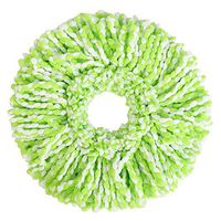 Spin Mop Head Refills Microfiber Round Spin Mop Head Replacement for Universal Spin Mop System Perfect for Home Commercial Use (Green+White)