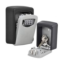 Maxshop Wall Mount Key Lock Box, Key Safe,Dial Numbered Key Storage Combination Lock Box with 4-Digit Combination Made of Weather Resistant Steel for House Key Storage, Combo Door Locker