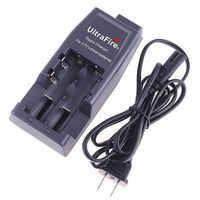 KINGZER Dual Socket Rapid Charger for 3.7V Lithium Batteries Black