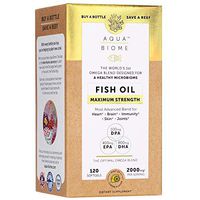 Aqua Biome by Enzymedica, Fish Oil Maximum Strength, Complete Omega 3 Supplement, DHA, EPA, DPA, Gluten Free & Non-GMO, 120 softgels (60 Servings)