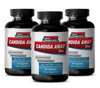 Metabolism Pills - Candida Away Plus - Detox & Cleans - Candida Pills for Women - 3 Bottles (180 Capsules)