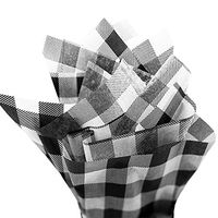 Black and White Buffalo Plaid Tissue Paper, 24 Sheets, 20"x30"