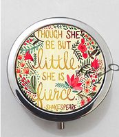 BlackKey And Though She Be But Little She Is Fierce 3-Compartment Decorative Pocket Gift Box Case Organizer for Pill, Color 1 -80