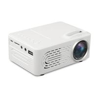 Mini Projector, 7000 Lumens 3D 1080P Full HD Mini Projector LED Multimedia Home Theater AV USB support Compatible with courtyard movie (White)