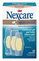 Nexcare Waterproof Advanced Healing, Hydrocolloid Bandages, Assorted Sizes, 10Count
