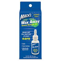 Mack’s Wax Away Earwax Removal Aid – 0.5 FL OZ Ear Drops with Foaming Action