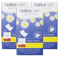 Natracare Normal Wrapped Panty Liners, 18 Count, 3 Pack (54 Liners Total)