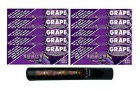 Herb Airtight Tube Pocket Protector with Juicy Jay's Grape 1.25 Flavored Hemp Rolling Papers 10 Count DC Crafts Nation- Tiki Man