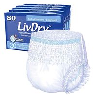 LivDry Adult Incontinence Underwear, Extra Comfort Absorbency, Leak Protection, Small, 80-Pack