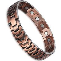 Rainso Mens Pure Copper Magnetic Therapy Bracelets Pain Relief for Arthritis Wristband Adjustable