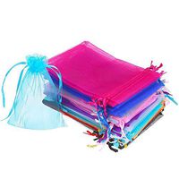 Boshen 100/200PCS Organza Gift Candy Sheer Bags Mesh Jewelry Pouches Drawstring Bulk for Wedding Party Favors Christmas 3"x4" 4" X 6" 5"x7" (4" X 6"(100PCS), Gold)