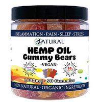1,800mg Hemp Vegan Gummy Bears - 100% All Natural Vegan Gummies - 20mg Hemp Seed Oil per Gummy (90 Vegan Gummies)