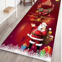 Cliramer Christmas Reindeer, Xmas Tree,Stocks Floor Runner Area Rugs Non-Slip Floor Mat Doormats Living Room Bedroom 15.75x47.24inch (A)