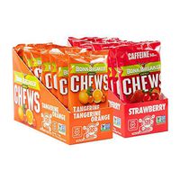 Bonk Breaker Nutrition Energy Chews Gluten and Dairy-Free Bundle — Tangerine Orange and Strawberry with Caffeine Flavor — 1.76 Oz (10 Count) Each Box (Total of 20 Count)