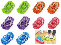 Mop Slippers Shoes 5 Pairs (10 Pieces) Multi-Function Dust Duster Mop slipper dusters, Soft Washable Reusable Microfiber Foot Socks,Floor Dust Dirt Hair Cleaner for Bathroom Office Kitchen House Polis