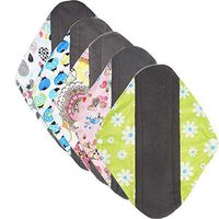 SPEQUIX Menstrual Panty Pads - Reusable Bamboo Cloth Menstrual Sanitary Pads - 5PCS/Set (S)