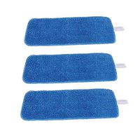 Huiaway 18 inch Microfiber Replacement Mop Pad, Wet & Dry Home & Commercial Cleaning Refills 3 Pcs