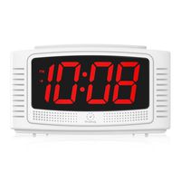 DreamSky Little Digital Alarm Clock with Snooze, 1.2 Inch Clear Led Digit Display with Dimmer, Simple to Operate, Plug in Clock for Bedroom.