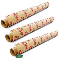 Bundle - 4 Items - RAW Wrapping Paper (3 Rolls) with Rolling Paper Depot Bracelet