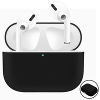 UPOLS Compatible with Apple AirPods Pro Case Cover, 2019 Release Airpod Case Protective, Bounce Carrying Case Protection AirPods Pro Charging Case Soft Slim Silicone Skin (Black)