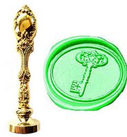 MNYR Vintage Key Art Craft Wax Seal Stamp Luxury Bronze Metal Peacock Decorative Wedding Invitations Gift Card Paper Stationary Envelope Seals Custom Company Logo Monogram Wax Seal Sealing Stamp Set