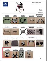 Rear Wheels (Pair) w/Bearing for Medline POSH MDS86835SHE Rollator (Pair)