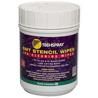 Pre-Saturated Stencil and Cleaning Wipes, 70% IPA & 30% DI Water, Flip-Top Tub - 100/Tub (3 Tubs)
