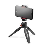 Manfrotto PIXI Mini Tripod Kit with Universal Smartphone Clamp, Black (MKPIXICLAMP-BK)