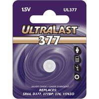 Ultralast UL-377 Watch/Electronic Battery D377B and 377BP Equivalent (Discontinued by Manufacturer)