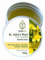Organic St John’s Wort Beeswax Dry Skin Cream- Deep Cleansing Herbal Salve Treatment For Dermatitis, Rashes, Dry Hands, Hemorrhoids, Scars- All Natural Organic Moisturizing Multipurpose Ointment