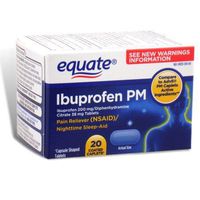 Equate - Ibuprofen PM 200 mg, 20 Coated Caplets (Compare to Advil PM)