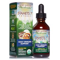 Host Defense, Stamets 7 Extract, Daily Immune Support, Mushroom Supplement with Lion’s Mane, Reishi, Vegan, Organic, Gluten Free, 2 oz (60 Servings)