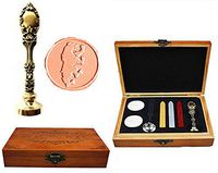 MNYR Fancy Bear Jump Luxury Wood Box Bronze Metal Peacock Wedding Invitations Gift Cards Paper Stationary Envelope Seals Custom Logo Wax Seal Sealing Stamp Wax Sticks Melting Spoon Wood Gift Box Kit
