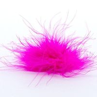 Fuchsia Feather Boa Sticky Tab | Quantity: 50 | Diameter - 2"