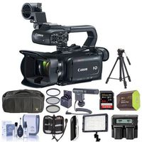 Canon XA15 Professional Camcorder with HDMI Terminal and an HD-SDI Interface - Bundle with Video Bag, 64GB SDHC Card, Spare Battery, Video Tripod, Video Light, Shotgun Mic, 58mm Filter Kit, and More